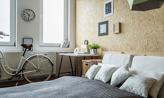 Bicycle in bedroom